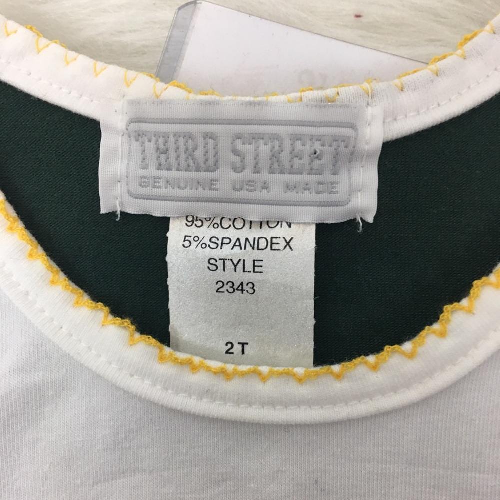 Green Oregon Ducks Little Girls Short Sleeve Dress - Picture 4 of 6